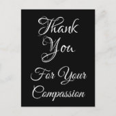 Klasse "Danke für Ihr Mitgefühl" Postkarte (Vorderseite)