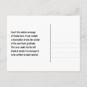 Klasse "Danke für Ihre Freundlichkeit" Postkarte (Rückseite)