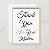 Klasse "Danke für Ihre Freundlichkeit" Postkarte (Vorne/Hinten)