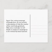 Klasse "Danke für Ihre Freundlichkeit" Postkarte (Rückseite)