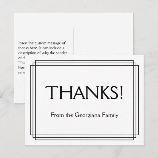 Klasse "DANKE!" Postkarte (Vorne/Hinten)