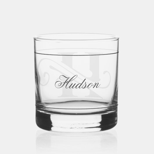 Klasse Dekorative Initial H Whiskyglas (Rückseite)