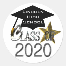Klasse der 2020-Abschluss-Siegel Runder Aufkleber