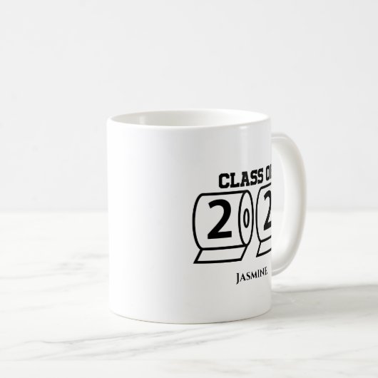 Klasse der 2020-Toilettenpapier Abschluss Geschenk Kaffeetasse (VorderseiteRechts)