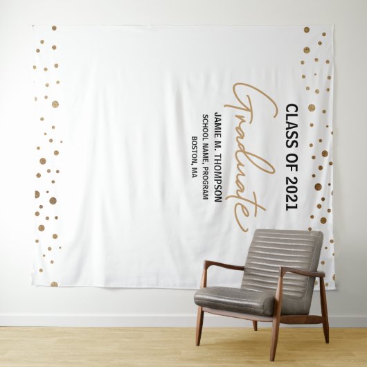 Klasse der 2021-Background-Abschlussfeier Wandteppich (Beispiel (Horizontal))