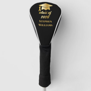 Klasse der 2023-Gold-Monogramm   Name Golf Headcover