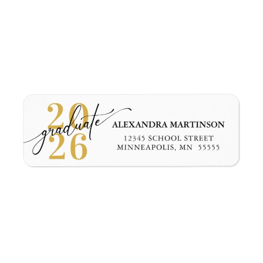 Klasse der 2023-Script-Gold- und Black-Rücksendead (Vorne)