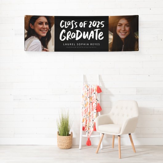 Klasse der 2025-Absolventen fett zwei Foto-Abschlu Banner (Insitu)
