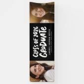 Klasse der 2025-Absolventen fett zwei Foto-Abschlu Banner (Vertikal)
