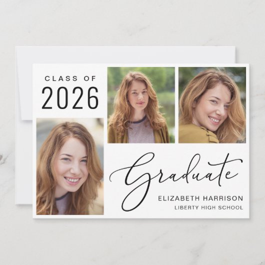 Klasse der 2025 Foto Script Abschluss Ankündigung (Vorderseite)