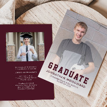 Klasse der 2025 Fotos Burgundy Grad Ankündigung