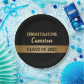 Klasse der 2025 Gold Glückwunsch Graduate Pappteller (Party)