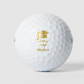 Klasse der 2025-Gold-Monogramm | Name Golf Balls Golfball (Vorderseite)