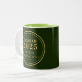 Klasse der 2025-Monogramm-Abschluss 2-T Zweifarbige Tasse (Vorderseite Links)