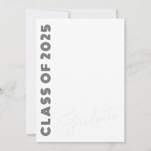 Klasse der 2025-Retro-Glam-Foto-Graduationspartei Einladung (Vorderseite)