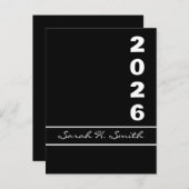 Klasse der 2026 Einstufungen Einladungspostkarte (Vorne/Hinten)