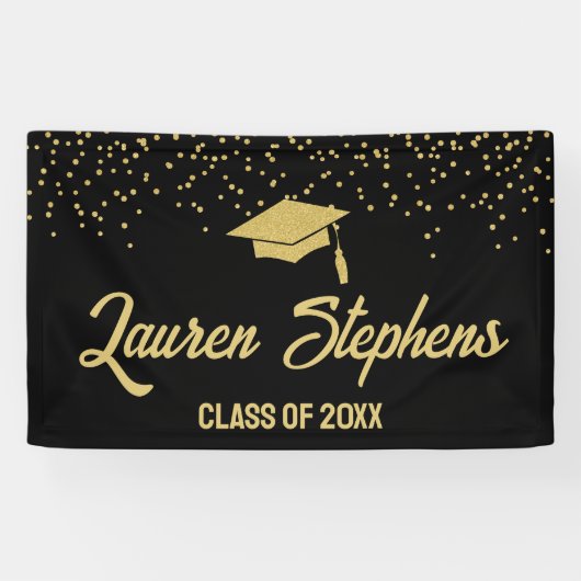 Klasse der 20XX Black and Gold Banner Signierung (Horizontal)