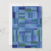 Klasse der 20XX Farbblöcke und Streifen Blau grün Einladung (Rückseite)