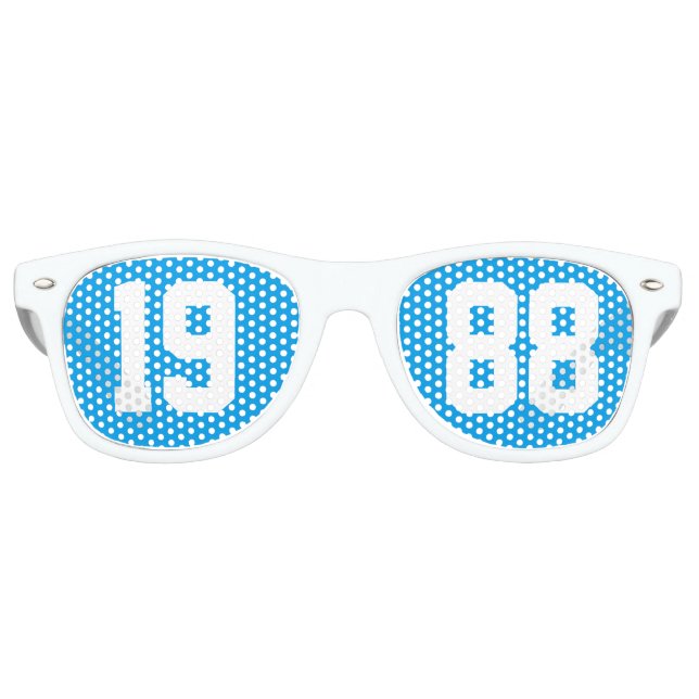 Klasse der 35. High School Wiedersehen Blue White Partybrille (Vorderseite)