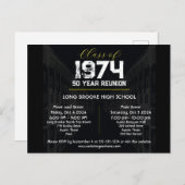 Klasse der 50-jährigen Wiedersehen-2-Veranstaltung Postkarte (Vorne/Hinten)