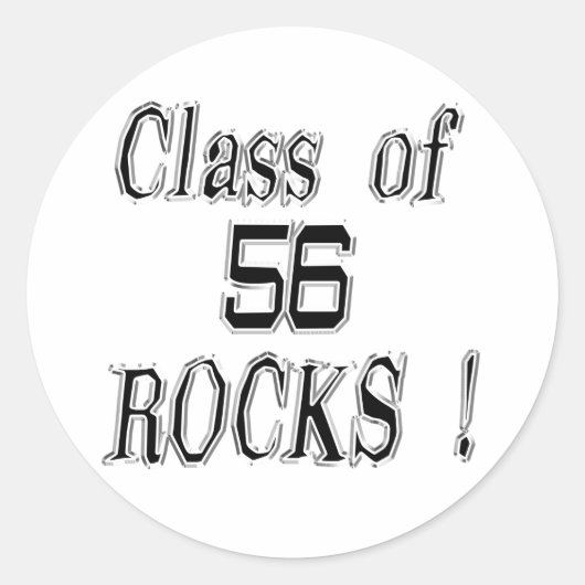 Klasse der '56 Rocks! Aufkleber (Vorderseite)