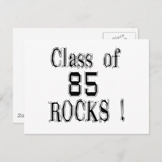 Klasse der '85 Rocks! Postkarte (Vorne/Hinten)