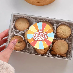 Klasse der Abschluss 2024 Runder Aufkleber