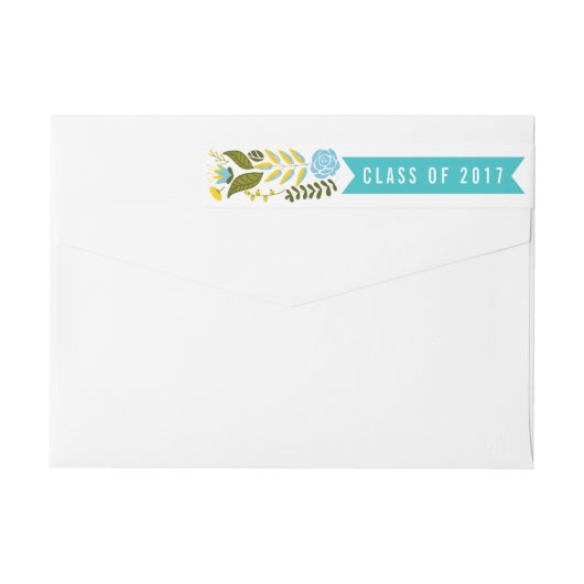 Klasse der Abschluss aqua 2017, yello moderne Blum (Rückseite)