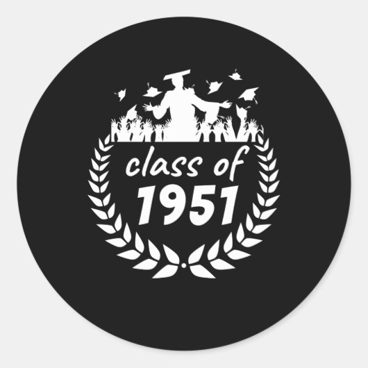 Klasse der Abschluss- oder Wiedersehen-Gestaltung  Runder Aufkleber (Vorderseite)