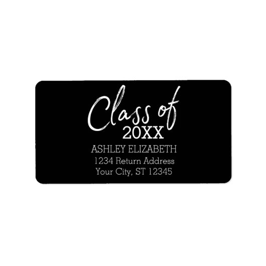 Klasse der ADD-JAHR-Graduationspartei Adressaufkleber (Vorne)