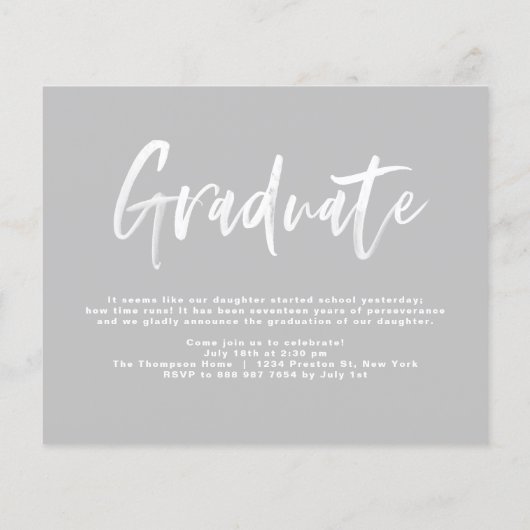 Klasse der Ankündigung des Abschlusses von 2025 (Rückseite)