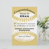 Klasse der Ankündigung des Baseball-Abschlusses Briefpapier (Stehend Vorderseite)