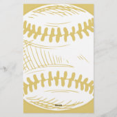 Klasse der Ankündigung des Baseball-Abschlusses Briefpapier (Rückseite)