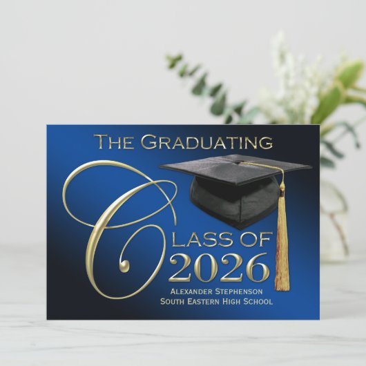 Klasse der Ankündigung von 12x18 Blue Abschluss 20 (Stehend Vorderseite)