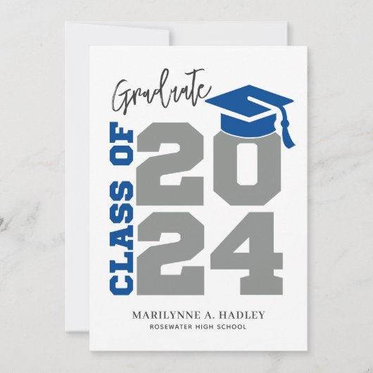 Klasse der Ankündigung von Simple Blue Abschluss 2 (Vorderseite)