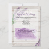 Klasse der ätherischen Öle aus Lavendel und Holzwa Einladung (Vorderseite)