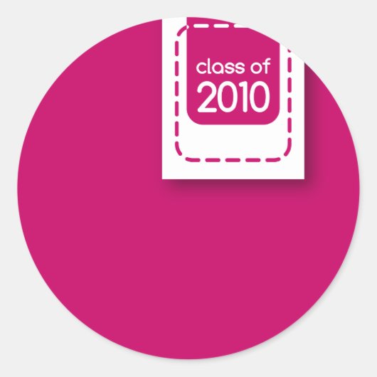 Klasse der Aufkleber mit rosa Abschluss 2010 (Vorderseite)