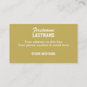 Klasse der benutzerdefinierten Visitenkarten für j Telefonnummerkarte (Rückseite)