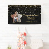 Klasse der Black & Gold Stars Foto Abschluss 2023 Banner (Insitu)