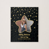 Klasse der Black & Gold Stars Foto Abschluss 2023 Puzzle (Vertikal)