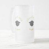 Klasse der Black Graduation Cap-Klasse von 20xx Cu Mattglas Bierglas (Vorderseite Links)