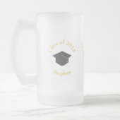 Klasse der Black Graduation Cap-Klasse von 20xx Cu Mattglas Bierglas (Links)