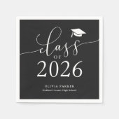 Klasse der Black Graduation Party 2025 Serviette (Vorderseite)