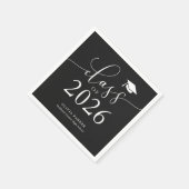 Klasse der Black Graduation Party 2025 Serviette (Ecke)