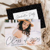 Klasse der Black Script Foto Graduation Party 2023 Einladung