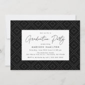 Klasse der Black Script Foto Graduation Party 2023 Einladung (Rückseite)