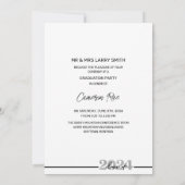 Klasse der Black & Silver Graduation Party 2024 Einladung (Rückseite)