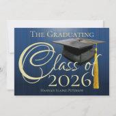 Klasse der Blaue Abschluss-Ankündigung 2025 Einladung (Vorderseite)