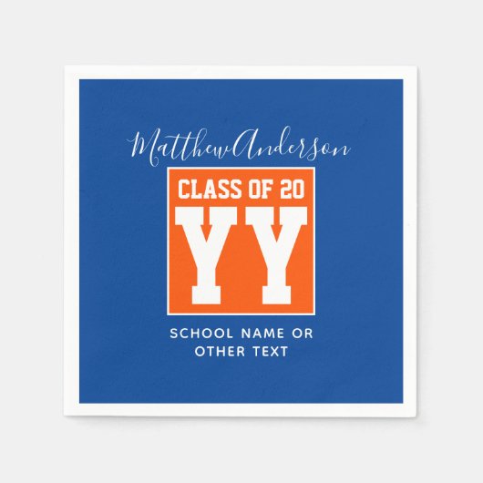 Klasse der Blauen und Orangenen Graduationspartei  Serviette (Vorderseite)