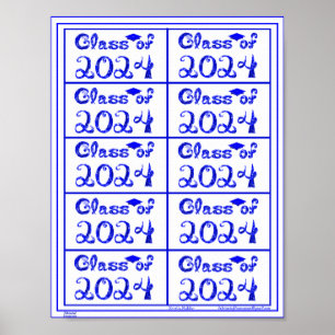 Klasse der Blue Glitzer Shiny Fabric Schriftart Ta Poster